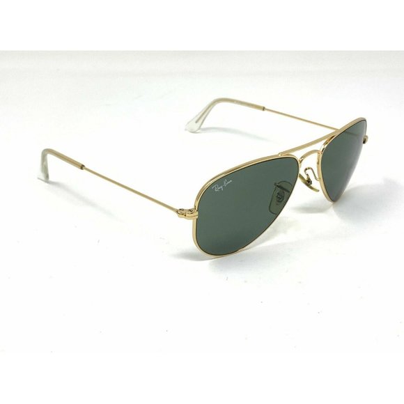 RAY BAN RB3044 SMALL METAL L0207 GOLD AVIATOR SUNGLASSES B&L 3044 G15 - Picture 2 of 12